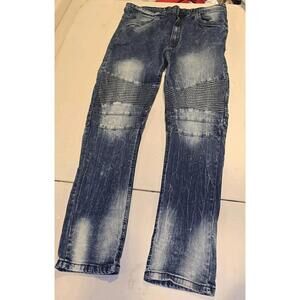 Marc Ecko Jeans 38x32 Cut & Sew Acid Wash Streetwear Denim